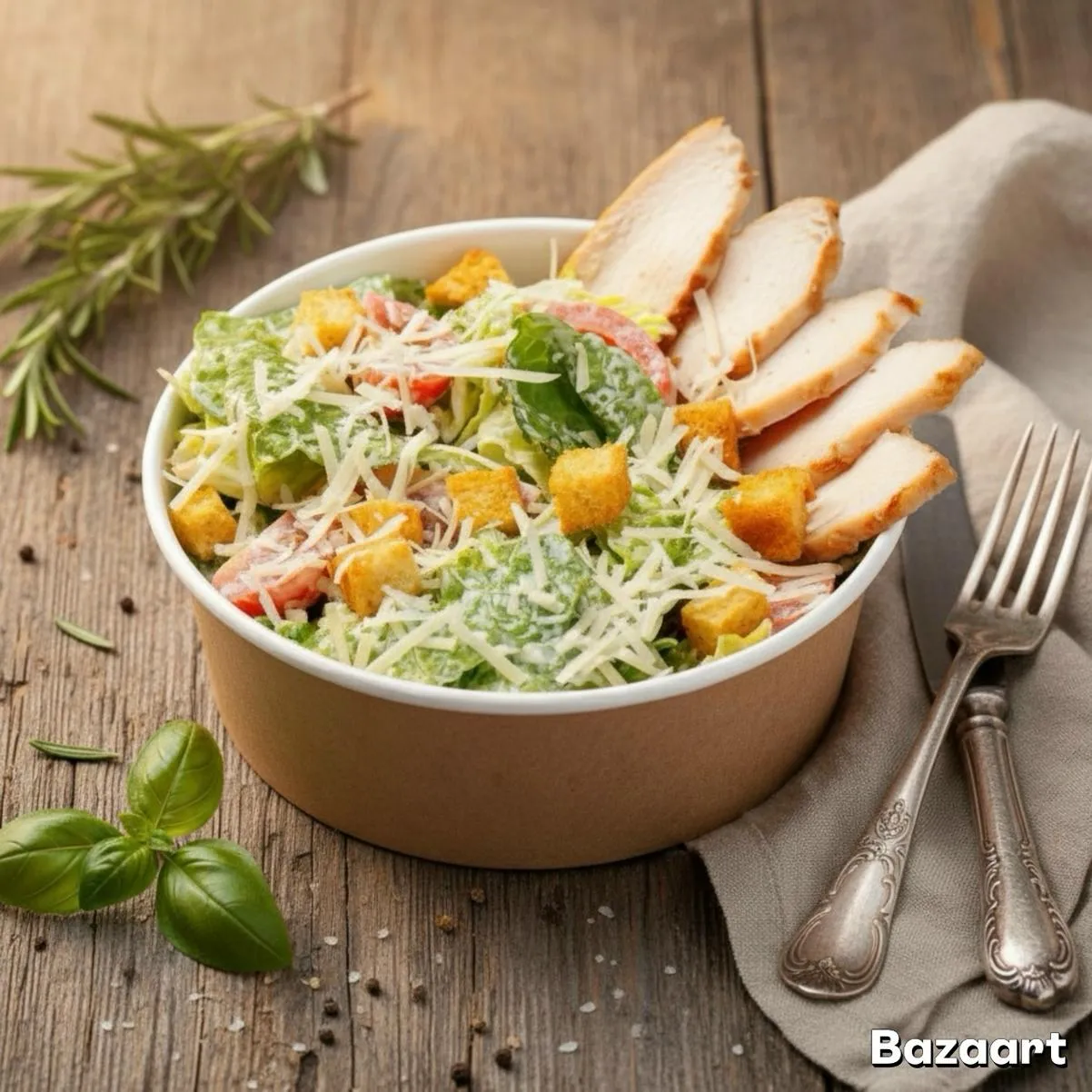 Салат Цезарь с куриной грудкой
